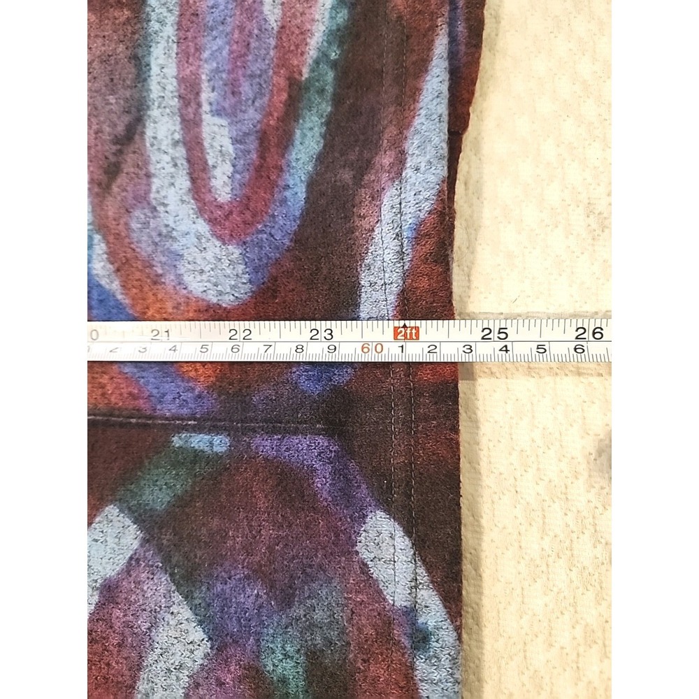 Trisha Tyler Colorful Abstract Button-Down Shirt/ Cardigan Size Large - Picture 6 of 8